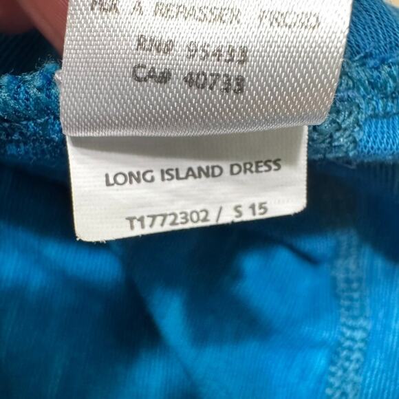 Toad&Co Dress Womens XL Blue Stretch Long Island Maxi Drop Waist Scoop Neck - Picture 15 of 15